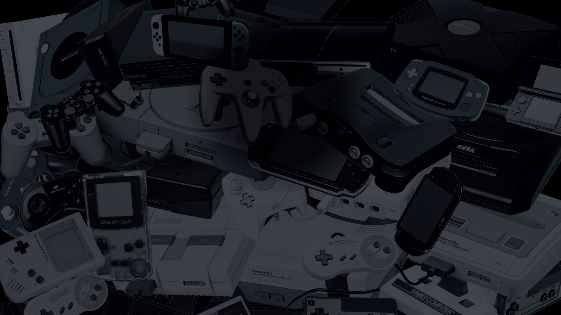 Gaming consoles and controllers collection